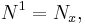 N^{1}=N_{x},