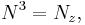 N^{3}=N_{z},