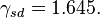 ~\gamma _{{sd}}=1.645.