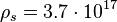\rho _{s}=3.7\cdot 10^{{17}}