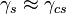 ~\gamma _{{s}}\approx \gamma _{{cs}}