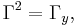 ~\Gamma^2=\Gamma_y,