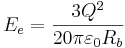 ~ E_e = \frac {3Q^2}{ 20\pi \varepsilon_0 R_b }