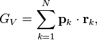 G_{V}=\sum _{{k=1}}^{N}{\mathbf  {p}}_{k}\cdot {\mathbf  {r}}_{k},