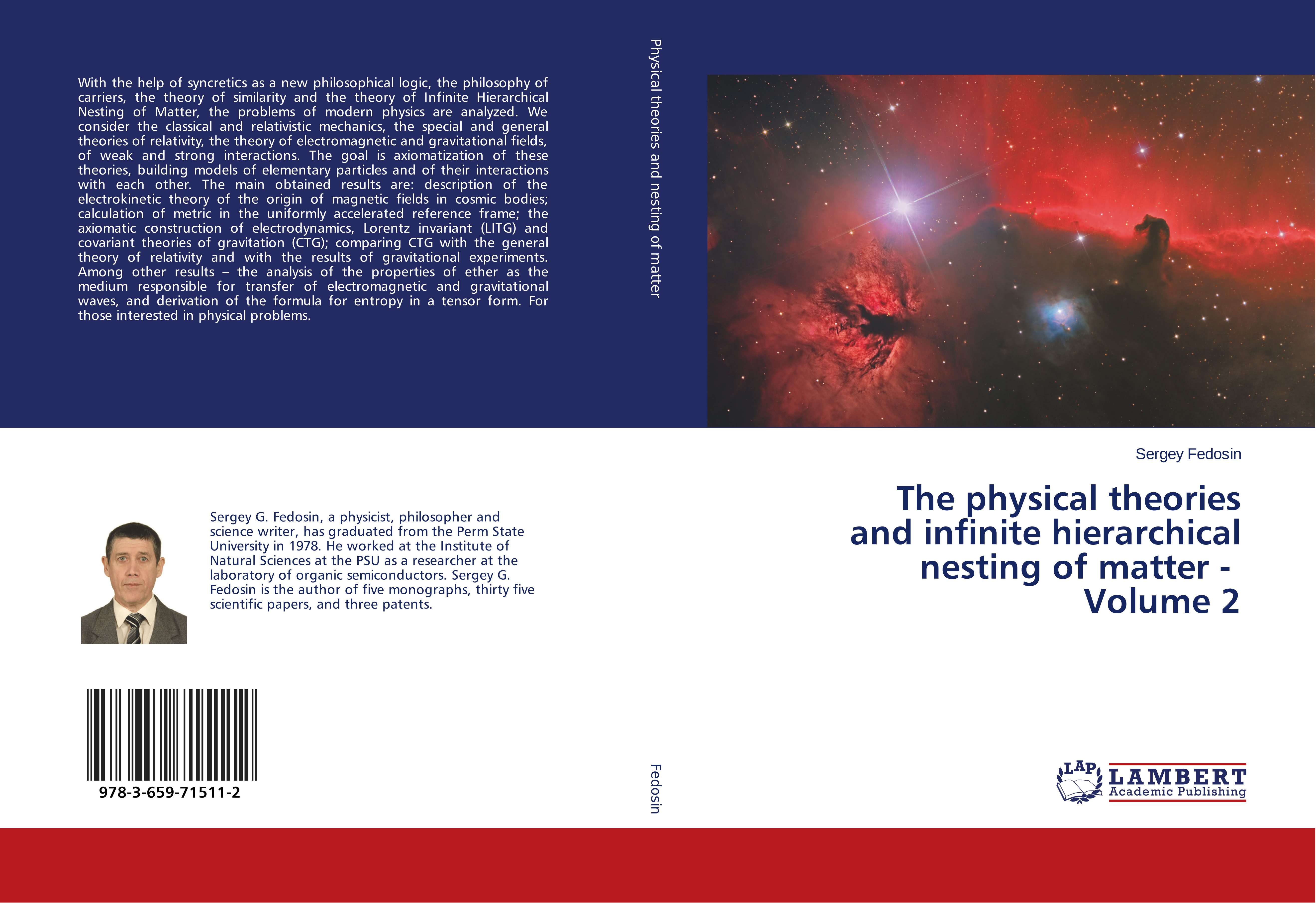 Book cover. The physical theories and infinite hierarchical nesting of matter, Volume 2. Sergey Fedosin