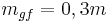 ~m_{gf} = 0,3 m